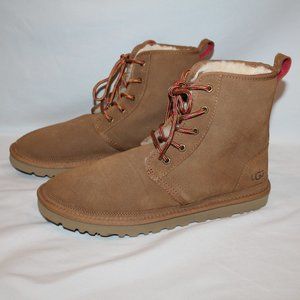 NEW UGG MEN'S‎ SUEDE ANKLE SHEARLING LINED CHESTNUT BOOTS 11